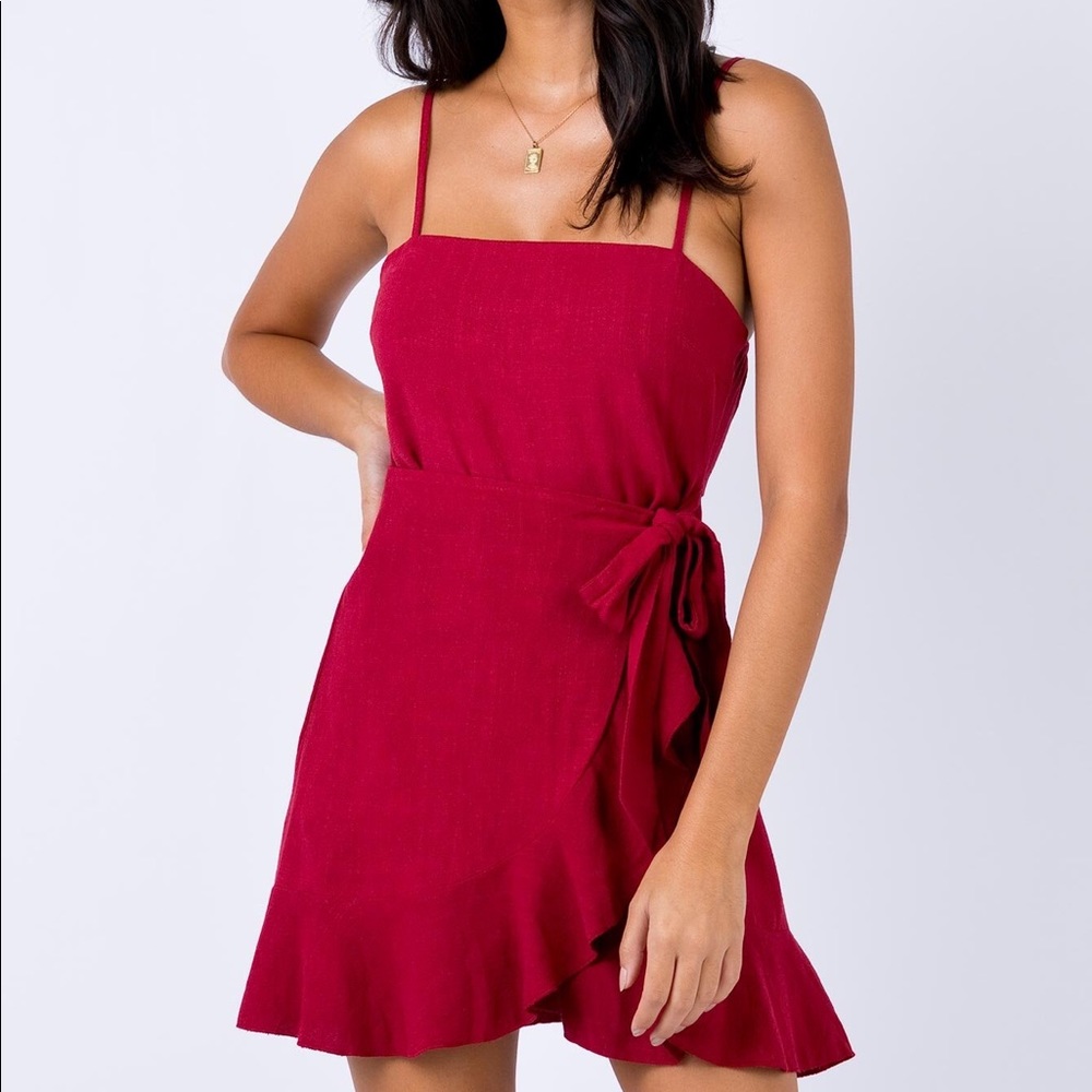 Princess Polly Maroon Dress